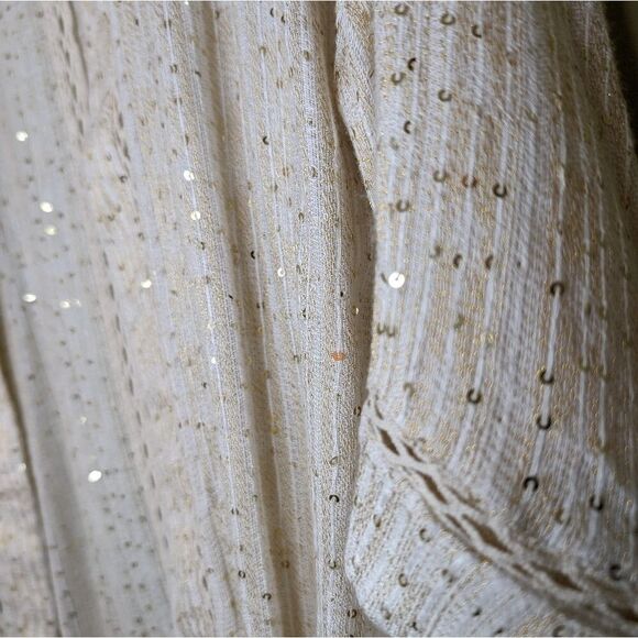Soft Surroundings cardigan open front gold sequin light weight SP - Picture 6 of 6
